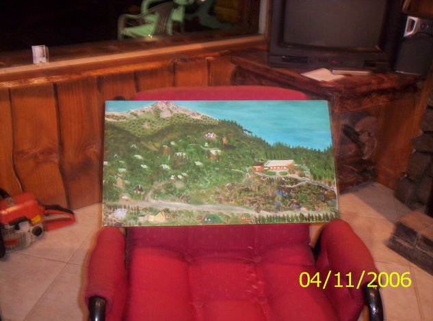 Vista de Moquehue Oil Canvas Landscaping