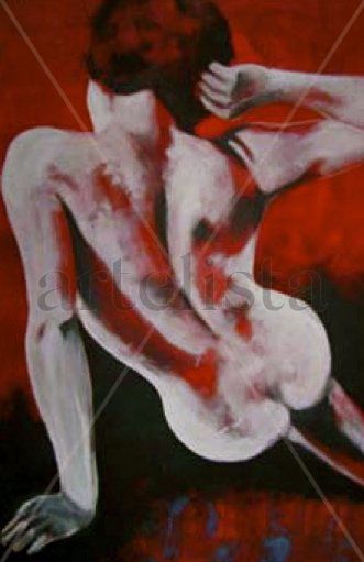 DESNUDO Mixed media Panel Nude Paintings