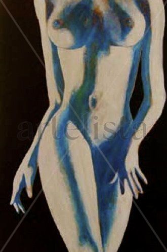 DESNUDO Mixed media Panel Nude Paintings