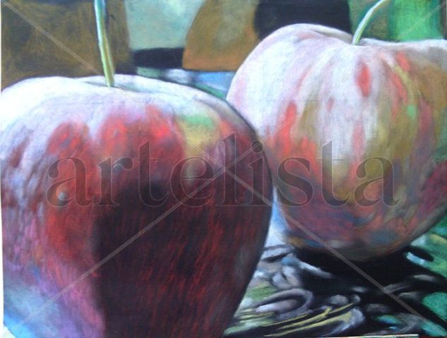 Manzanas Pastel Card Still Life Paintings