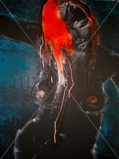 mistero rosso nascosto Oil Paper Figure Painting