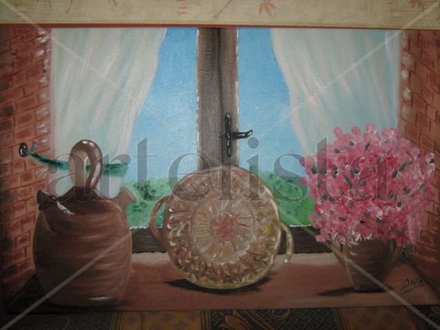 A TRAVÉS DE LA VENTANA Oil Canvas Landscaping