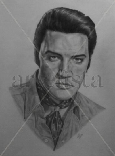 Retrato de Elvis Presley Lápiz