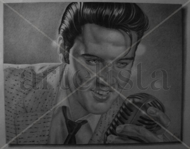 Retrato de Elvis Presley 3 Lápiz