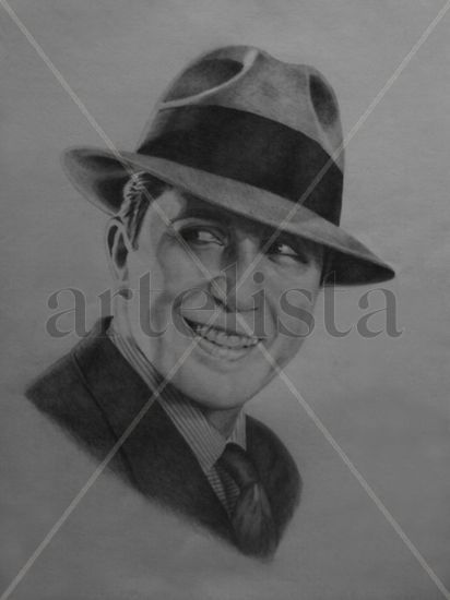 Retrato de Gardel 2 Lápiz