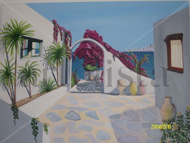 La hora de la siesta Oil Canvas Landscaping