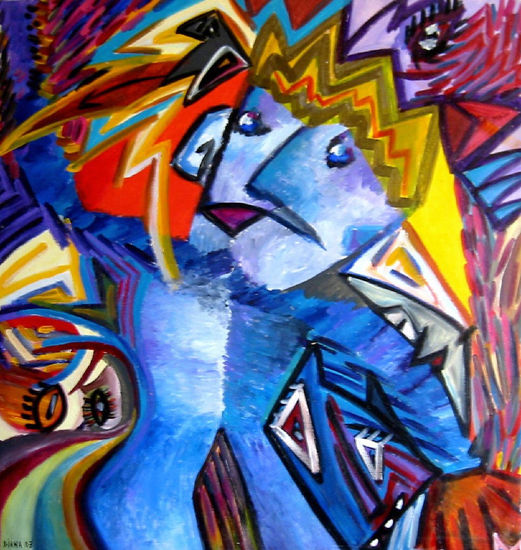 Qué rey soy yo Acrylic Textile Figure Painting