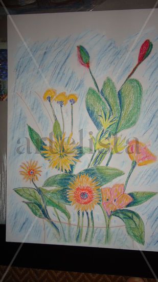 flores pastel Pastel Card Floral Painting