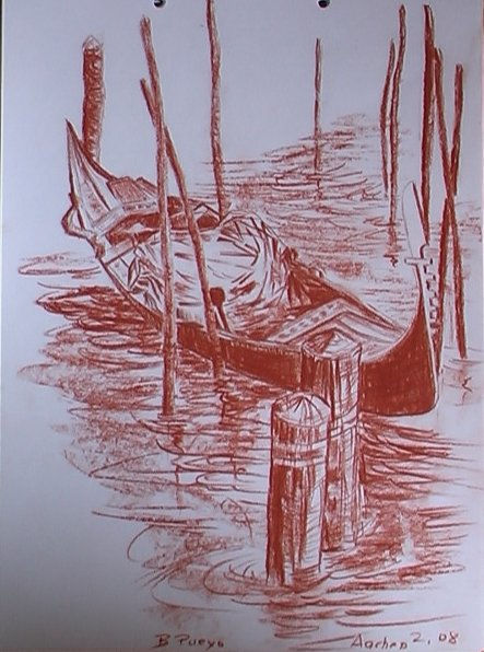 gondola amarrada