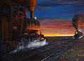 trenes al amanecer