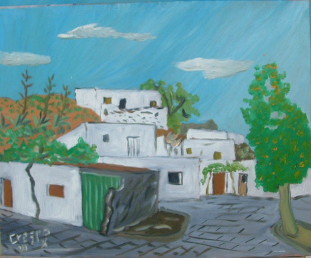 Casas de la ALquería de ADRA , Alpujarra de Crespo Oil Panel Landscaping