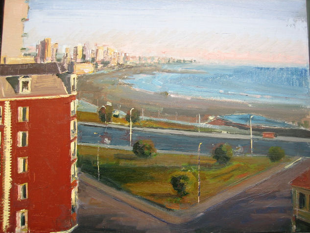 Mardelplata1 Óleo Tabla Paisaje