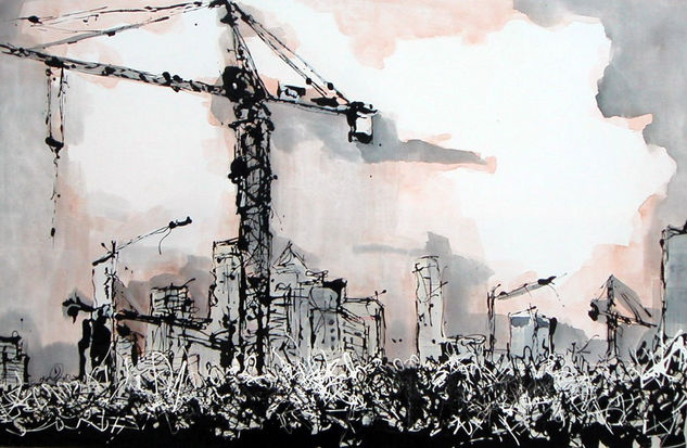 Construcción nº2 Media Mixta Lienzo Paisaje