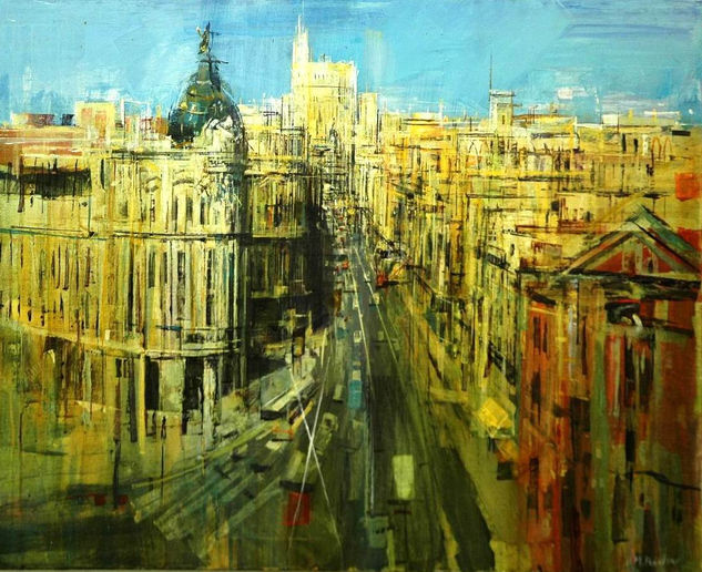 Gran Vía III Acrylic Canvas Landscaping