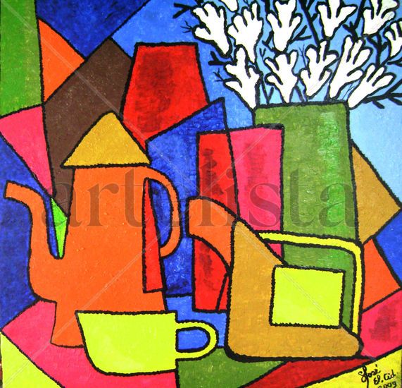 cafetera y taza Acrylic Panel Others