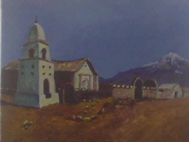 Templo de Cotasaya Oil Canvas