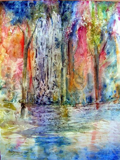 TORMENTA DE IDEAS 1- BOSQUE AZUL Watercolour Paper Others