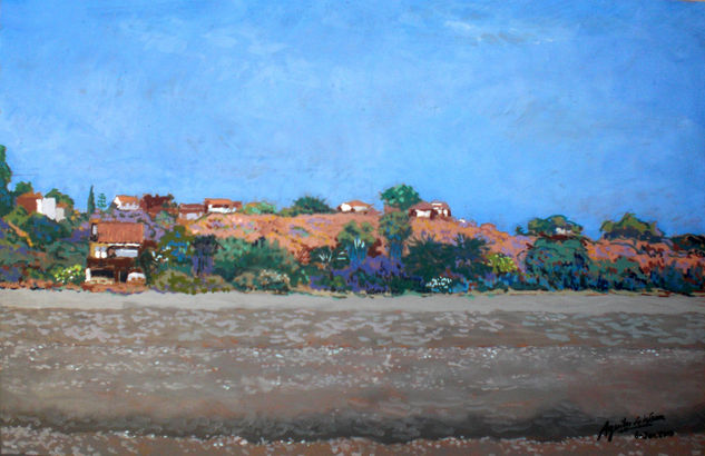 La costa desde la playa de Benajarafe Oil Panel Landscaping