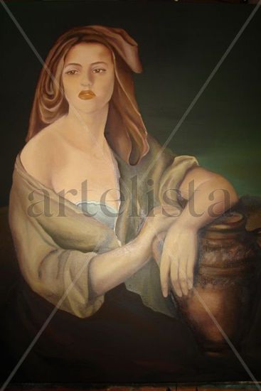 MUJER MEDIEVAL. Oil Canvas Landscaping