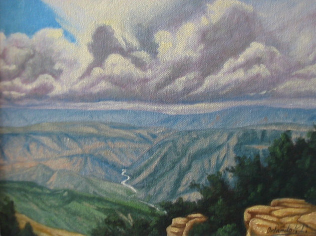 CAÑON DEL CHICAMOCHA Oil Canvas Landscaping