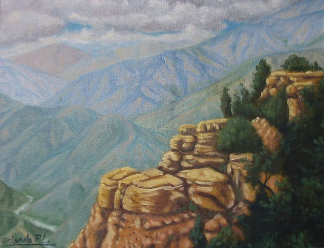 CAÑON DEL CHICAMOCHA Oil Canvas Landscaping