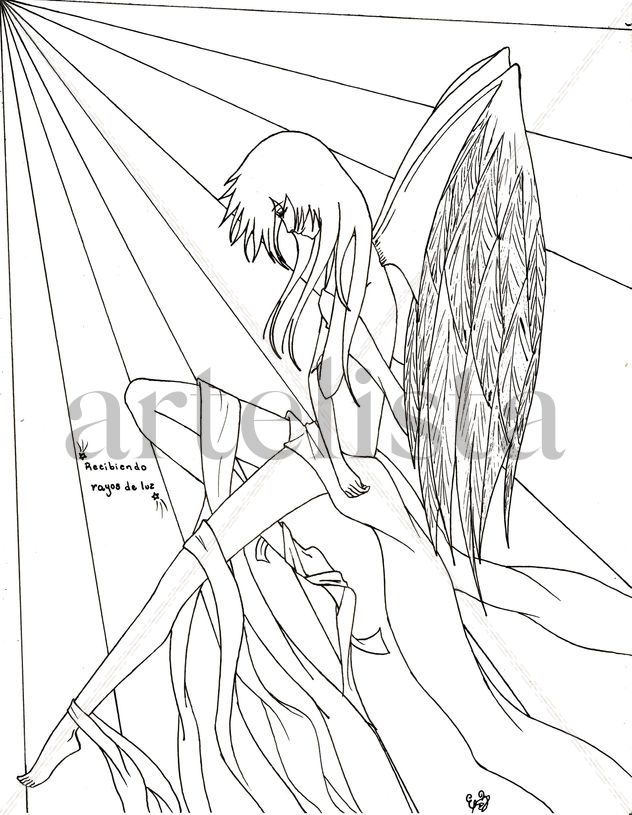 angel con luz