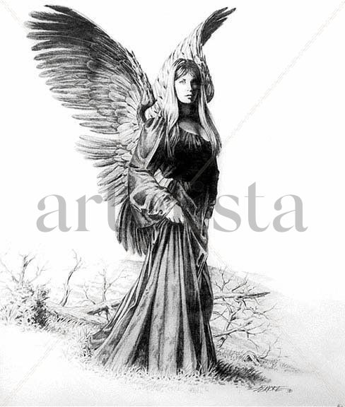 mujer con alas
