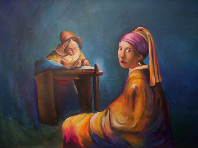 culto a Vermeer Acrylic Canvas