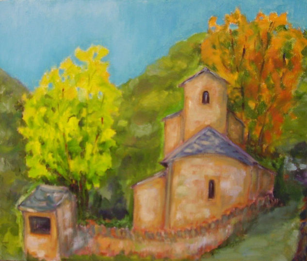 sant Marti d'Ogassa Oil Canvas Landscaping