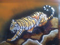 tigre en aluminio repujado