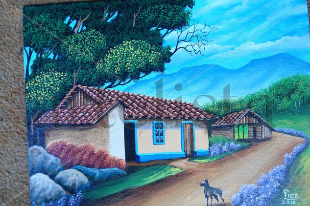 LA CASONA DE SANTA ROSA.COSTA RICA , PINTURA DE PICO 