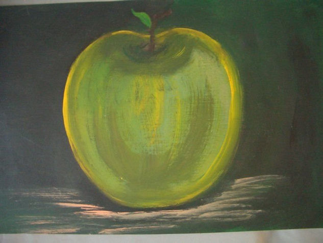 gold apple Oil Card Still Life Paintings