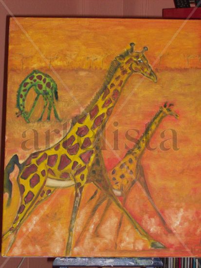 Jirafas Oil Canvas Animals