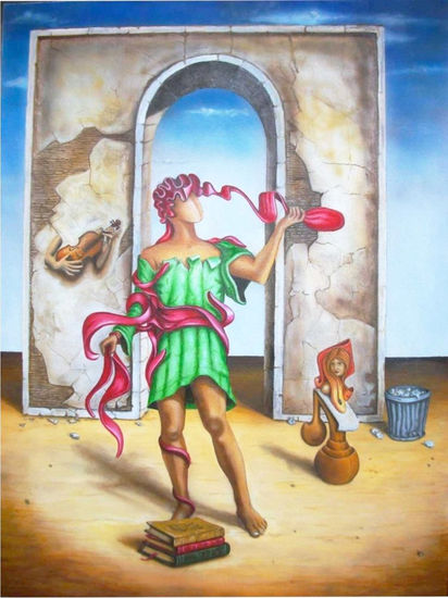 La captura de la inspiración Oil Canvas Figure Painting