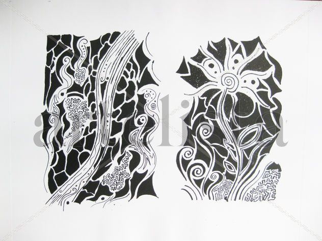 río y flor