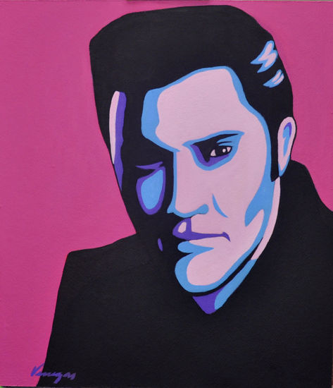 Elvis esta vivo(me lo dijo un amigo) Acrylic Canvas Landscaping