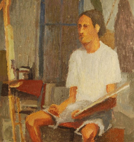 Autoretrato con atril