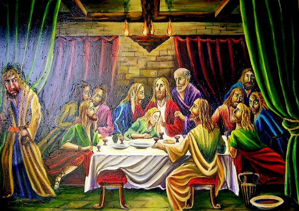 La última cena Oil Canvas