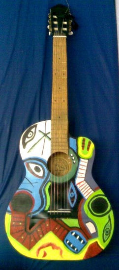 homenaje a picasso en mi guitarra 