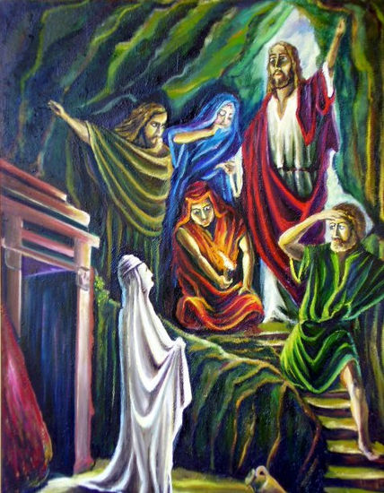 La resurrección de San Lázaro Oil Canvas