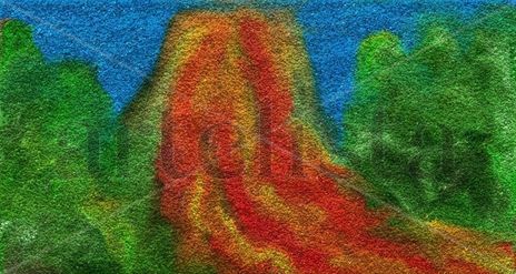 Volcan en erupcion