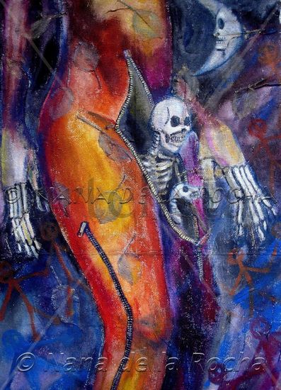 Naciendo a la muerte Acrylic Canvas Figure Painting