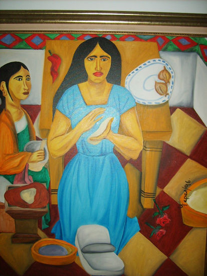 Cocineras Óleo Lienzo Retrato