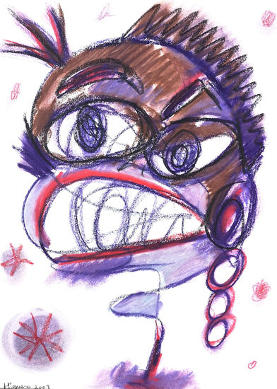 DIBUJO 12 Cera Papel Retrato