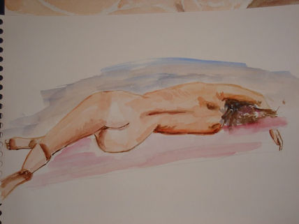 Tumbada de espaldas