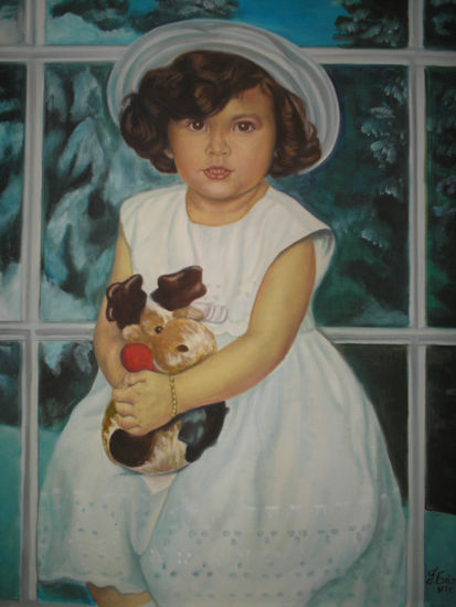 niña 2 Oil Canvas Portrait