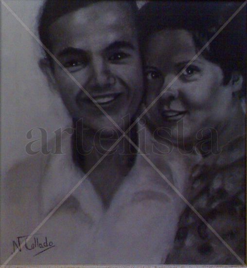 Retrato de pareja Pastel Papel Retrato