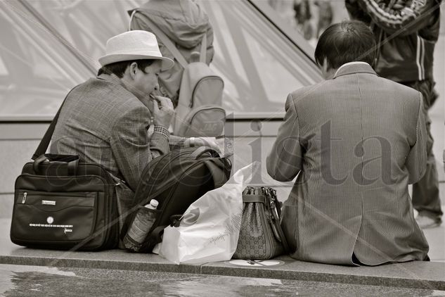 "Descanso para comer" Travel Black and White (Digital)