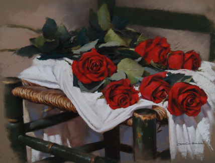Flores sobre silla