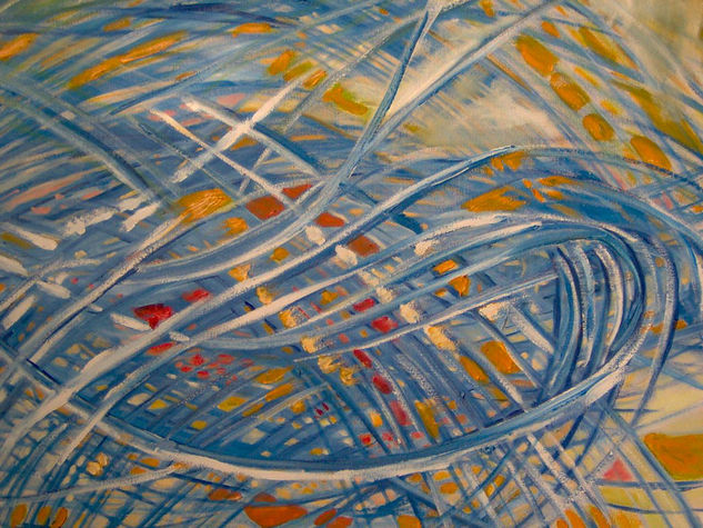 Vuelo en azul Oil Canvas